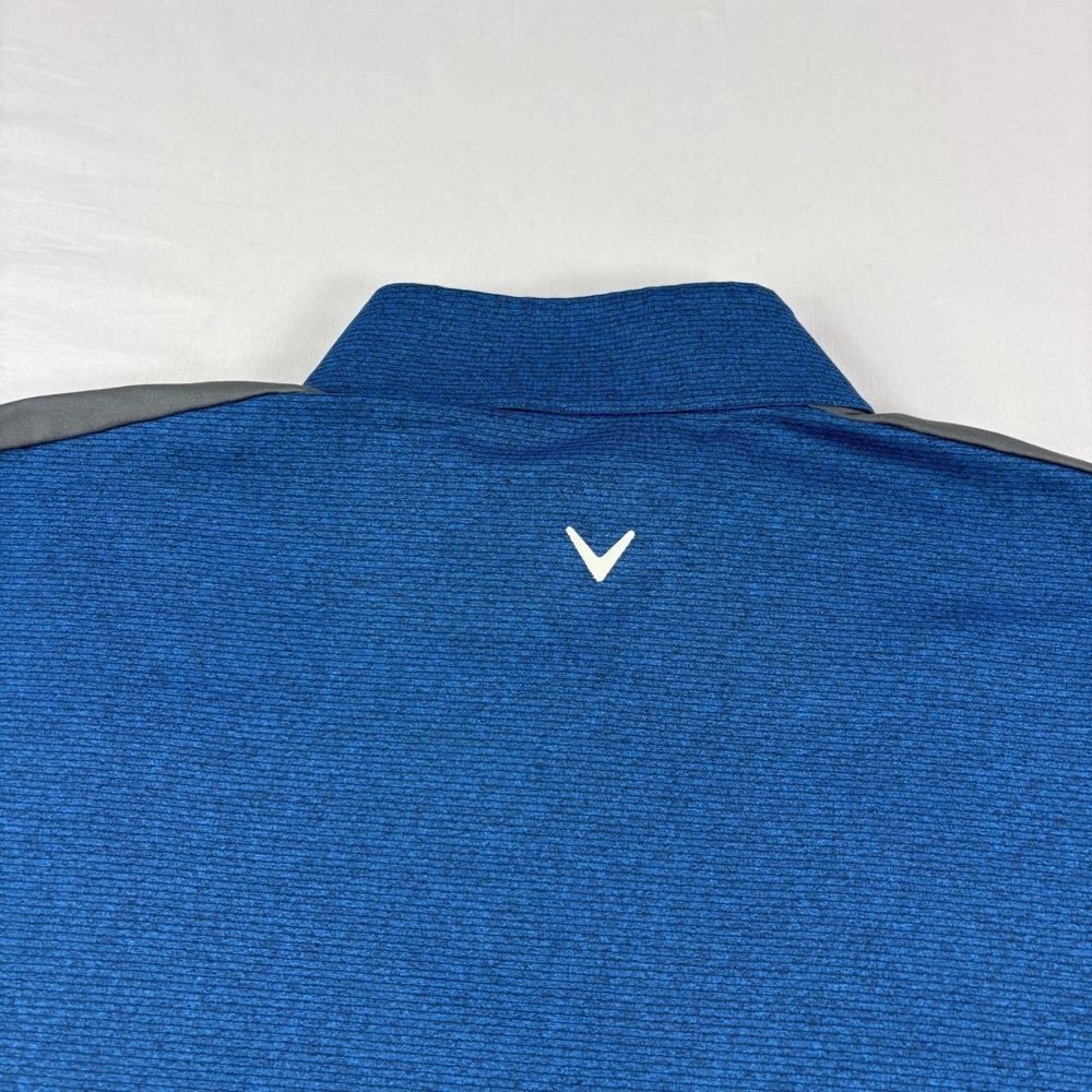Callaway Golf Shirt Mens 3XLT Tall Blue 1/4 Zip Pullover Weather Series Stretch - Picture 10 of 11